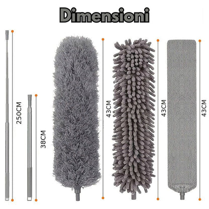 4 pezzi spazzola multifunzionale