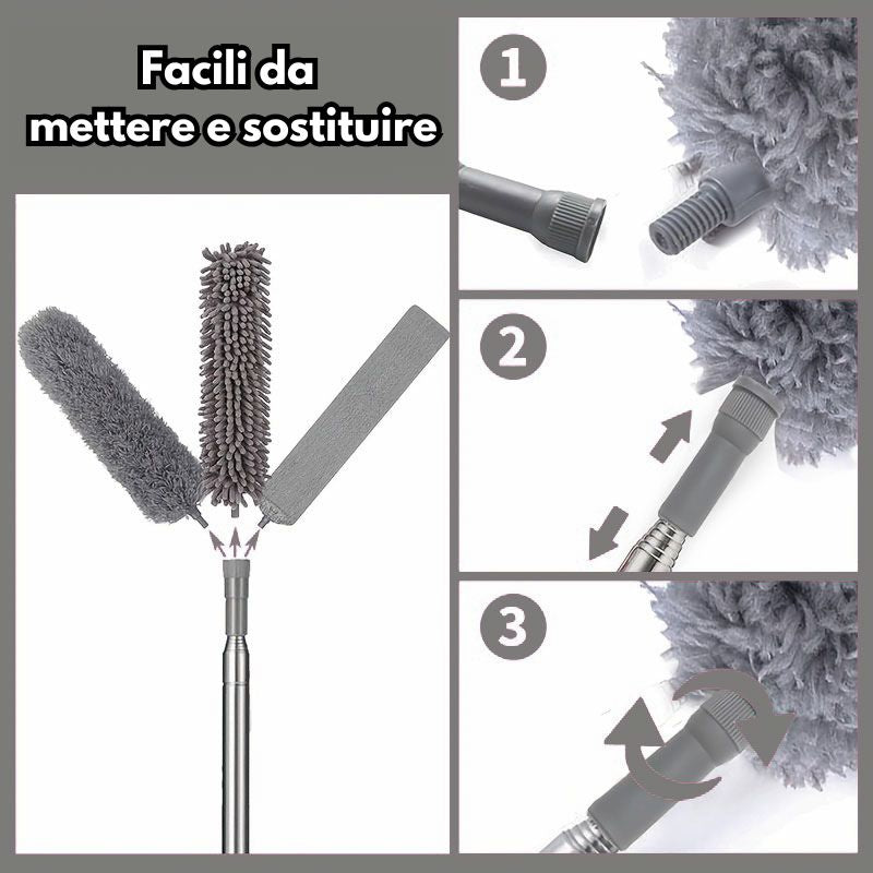 4 pezzi spazzola multifunzionale