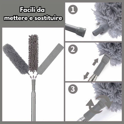 4 pezzi spazzola multifunzionale