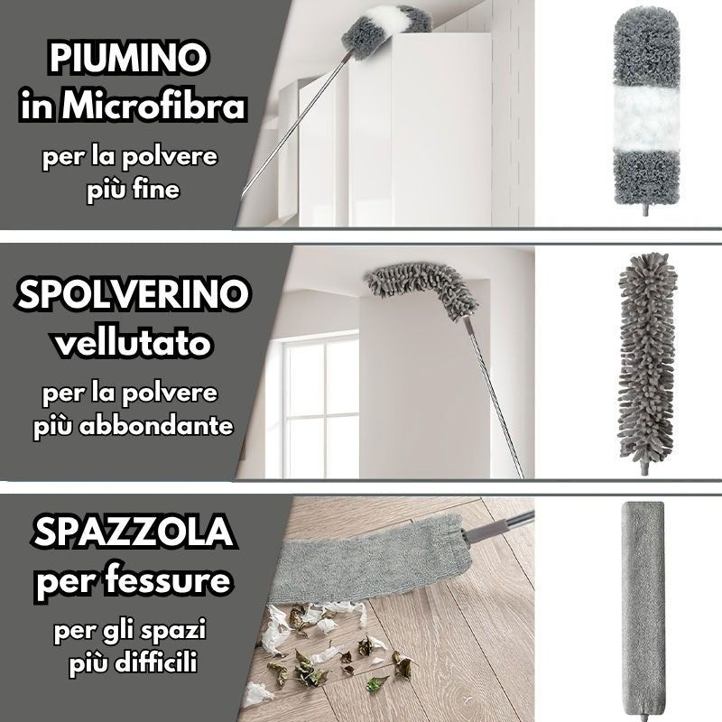 4 pezzi spazzola multifunzionale