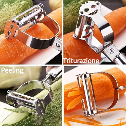 Pelapatate multifunzionale doppia lama